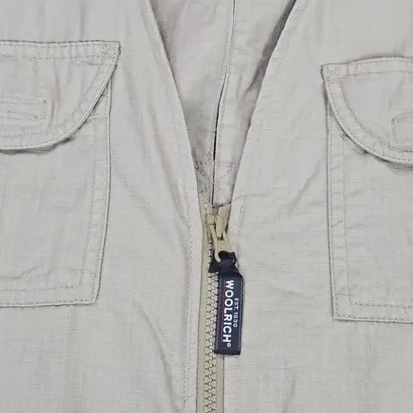 Woolrich Vest Mens Size XXL Khaki Elite Series Tactical Rip Stop Vented Zip Up - Picture 5 of 11